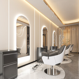 Konsola konsoleta fryzjerska barberska lustro fryzjerskie LED 200x80