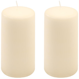 ŚWIECE STOŁOWE KREMOWE 2 SZT 15,5x7,5 CM ŚWIECZKI