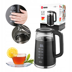 Czajnik Elektryczny Bezprzewodowy Szklany 1,7l C530 Regulacja Temperatury