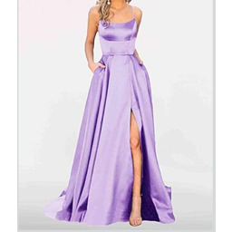 SUKIENKA SATYNOWA WIECZOROWA JASNOFIOLETOWA ROZMIAR M BALOWA ŚLUBNA