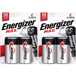 4x bateria Energizer Max LR14 C R14 E93