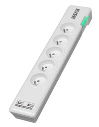 Listwa zasilająca antyprzepięciowa EVER ELITE USB 1,5m (T/LZ11-ELI015/0000)