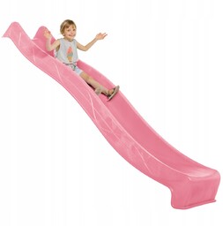 Zjeżdżalnia 3m Ogrodowa Ślizg Ślizgawka pastelowy różowy Premium