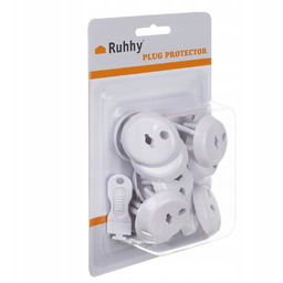 2X Zabezpieczenie do gniazdka- białe Ruhhy 19223
