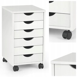 Szafka na Kółkach Szuflady Simon 2 Biała