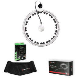 ZESTAW HULA HOP MAGNETYCZNY WHITE HHM16 Z LICZNIKIEM
