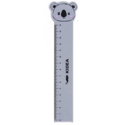 Linijka z figurka 15cm Kidea DF-LF15CMKAD-90105-RÓŻOWY DF-LF15CMKAD-90105-SZARY, Kolor: