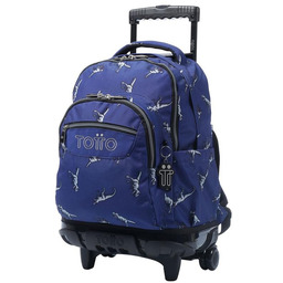 TOTTO Plecak szkolny T-Rex Blue Unisex-Adult Blue 60