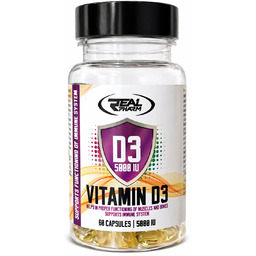 Real Pharm Vitamin D3 Softgels 5000IU 60 Caps