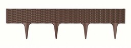 Obrzeże do trawy Rattan brązowy, 390 cm