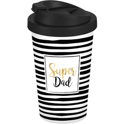 Kubek Coffee to go Super Dad paski 400