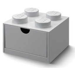 Lego Brick 4 Desk Drawer szary