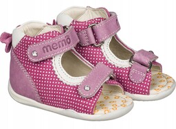 Memo Mini Sandałki Buciki Nauka Chodzenia 20 Róż