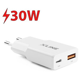 XLINE Ładowarka sieciowa WCF300W GaN 30W+18W Biały Piąty