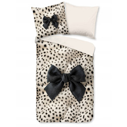 Pościel panterka centki geparda 135x200 futro beżowa dwustronna