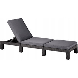 Leżak Keter Daytona Deluxe tworzywo sztuczne czarny