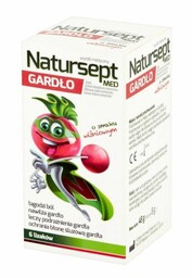 Natursept MED Gardło lizaki o smaku wiśniowym x6