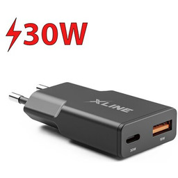 XLINE Ładowarka sieciowa WCF300K GaN 30W+18W Czarny Piąty