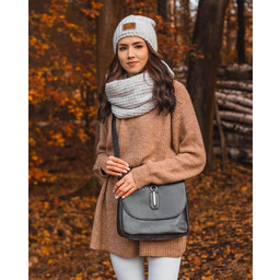 Torebka skórzana damska listonoszka DAN-A T178 czekolada