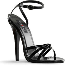 Pleaser Domina-108 Blk Pat