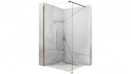 Złota ścianka prysznicowa walk-in 100 cm Aero Gold