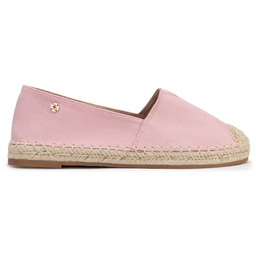 Damskie espadryle z plecionym noskiem różowe
