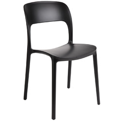 Krzesło do jadalni i ogrodu Flexi czarne