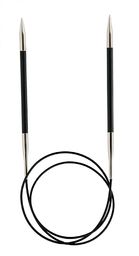 KnitPro kp41143 igieł stałe, 1501 drewno czarny/srebrny
