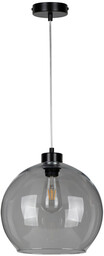 Lampa Wisząca Laguna 1xE27 Max.60W Czarny Metal/Przezroczysty Kabel