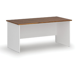 Biurko PRIMO WHITE, 160x80 cm, biały/orzech