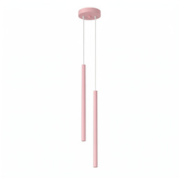 Lampa wisząca stalowa różowa 2-punktowa PASTELO 2
