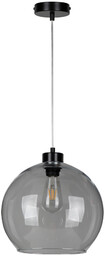 Lampa Wisząca Laguna 1xE27 Max.60W Czarny Metal/Przezroczysty Kabel