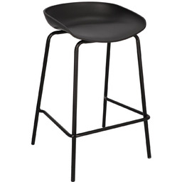 Hoker Grego czarny 65 cm nowoczesny bez oparcia