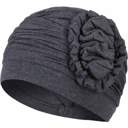 Turban Lotus-Uni Bamboo by Christine Headwear, niebieski nakrapiany,