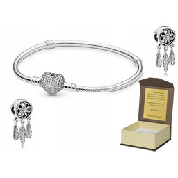Bransoletka srebrna do Pandora + Charm 20 cm
