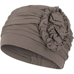 Turban Lotus-Uni Bamboo by Christine Headwear, szarobrązowy, One