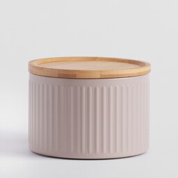 Metalowy pojemnik z bambusową pokrywką Lofto 500 ml