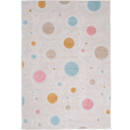 Dywan Piar 80 x 150 cm kółka beżowy