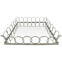 TACA z lustrzanym dnem chromowaną ramą w formie