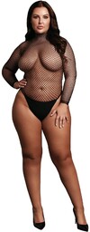 Body with fishnet structure and turtle neck.