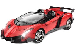 Sportowy samochód wyścigowy sterowany radiem czerwony