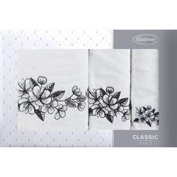 Eurofirany Zestaw ręczników Sofia Biały (3 sztuki)