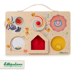 Drewniana tablica manipulacyjna walizka Farma Lilliputiens 83508