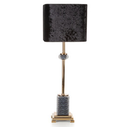 Eurofirany Lampa dekoracyjna 23x21x66 Neli 01 czarna złota
