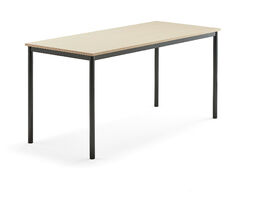 Stół BORÅS, 1600x700x760 mm, brzoza laminat, antracyt