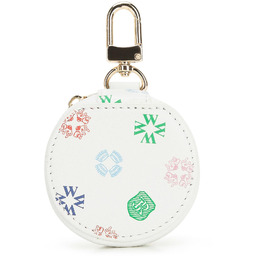 Brelok z etui skórzany złamany biały