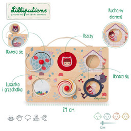 Drewniana tablica manipulacyjna walizka Czerwony Kapturek Lilliputiens 83510