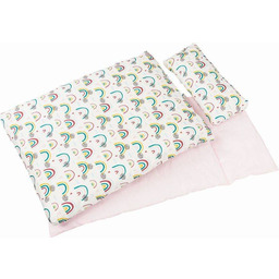 Pościel Tęcza do łóżeczka dla lalek Goki