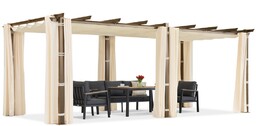 Pergola tarasowa Barbados 3x6 m z zasłonami Garden