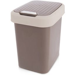 Kosz na śmieci plastikowy brązowy 12 l